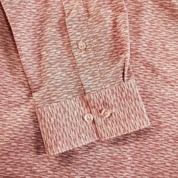 Van Heusen Shirt Men 2XL Red Striped Dress Slim Fit Stretch Collared Button Down - Picture 6 of 9